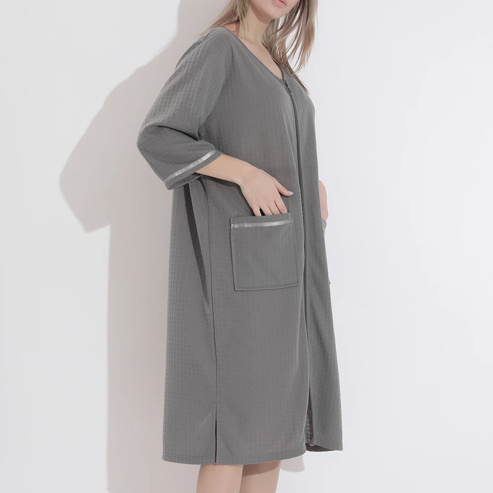 Peignoir zippé femme