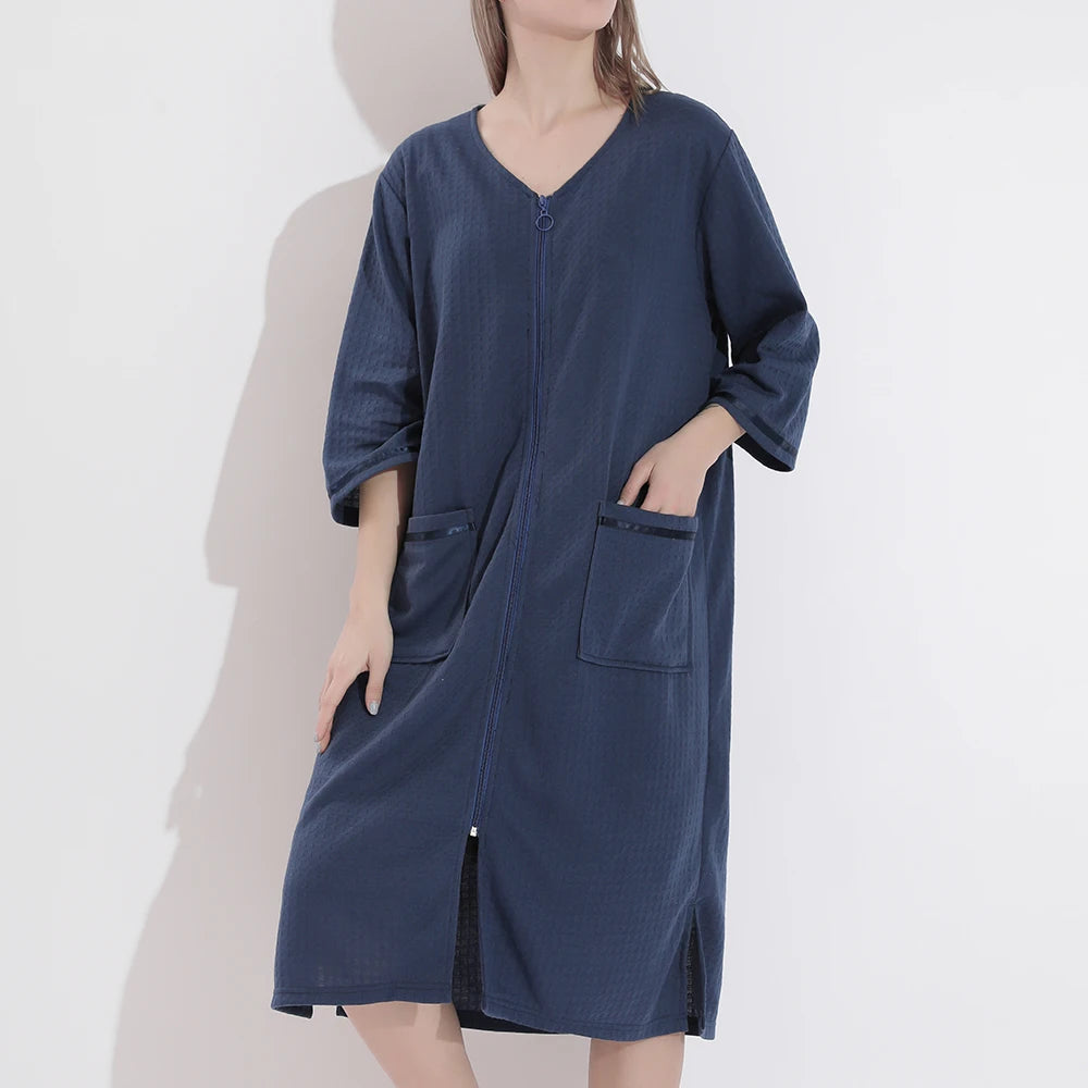 Peignoir zippé femme