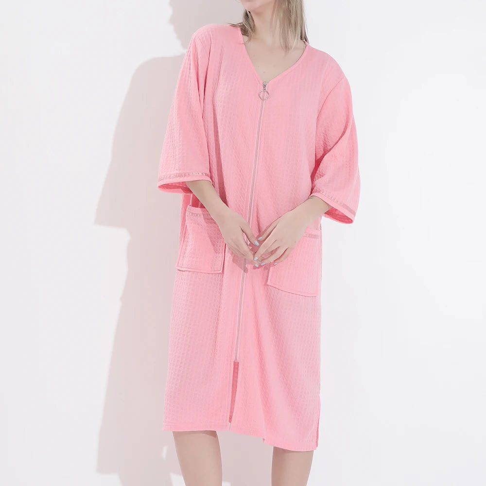 Peignoir zippé femme