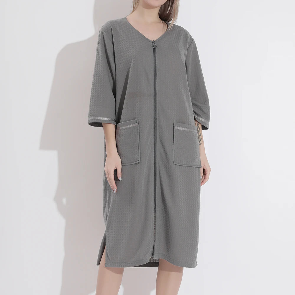 Peignoir zippé femme