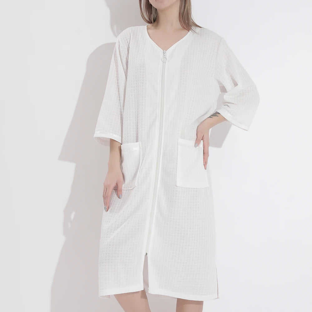 Peignoir zippé femme