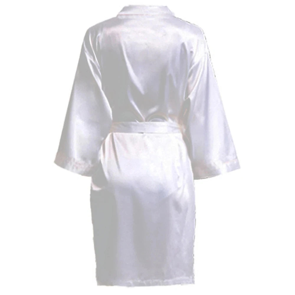 Peignoire satin femme