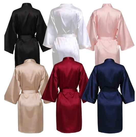 Peignoire satin femme